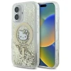 Чохол Hello Kitty Liquid Glitter Fever для iPhone 16 White Gold with MagSafe (HKHMP16SLGDIH)
