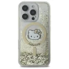 Чохол Hello Kitty Liquid Glitter Fever для iPhone 16 Pro White Gold with MagSafe (HKHMP16LLGDIH)