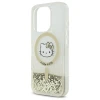 Чохол Hello Kitty Liquid Glitter Fever для iPhone 16 Pro White Gold with MagSafe (HKHMP16LLGDIH)
