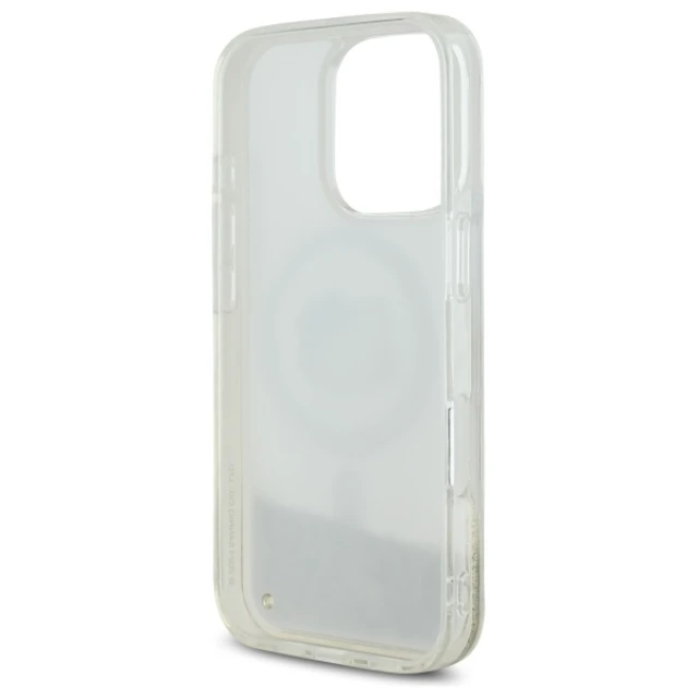 Чохол Hello Kitty Liquid Glitter Fever для iPhone 16 Pro White Gold with MagSafe (HKHMP16LLGDIH)
