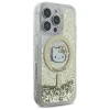 Чохол Hello Kitty Liquid Glitter Fever для iPhone 16 Pro Max White Gold with MagSafe (HKHMP16XLGDIH)