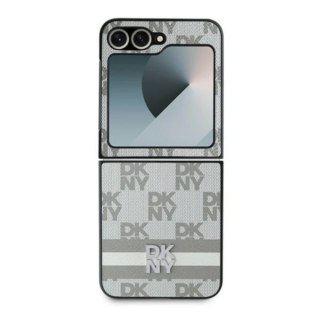 Чохол DKNY Chequered Pattern Printed для Samsung Galaxy Z Flip6 / Z Flip7 FE Beige (DKHCZF6PCPTSSE)