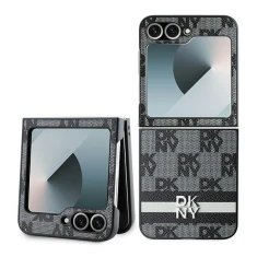 Чохол DKNY Chequered Pattern Printed Stripes для Samsung Galaxy Z Flip6 | Z Flip7 FE Black (DKHCZF6PCPTSSK)