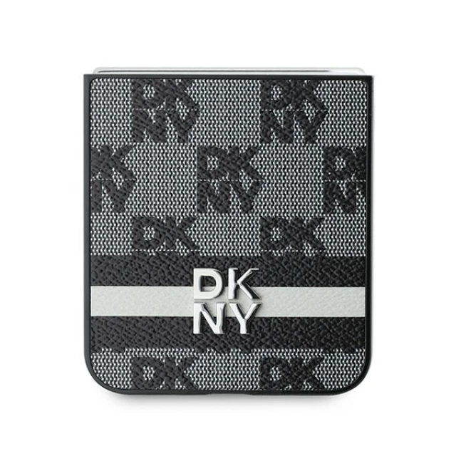 Чохол DKNY Chequered Pattern Printed Stripes для Samsung Galaxy Z Flip6 | Z Flip7 FE Black (DKHCZF6PCPTSSK)