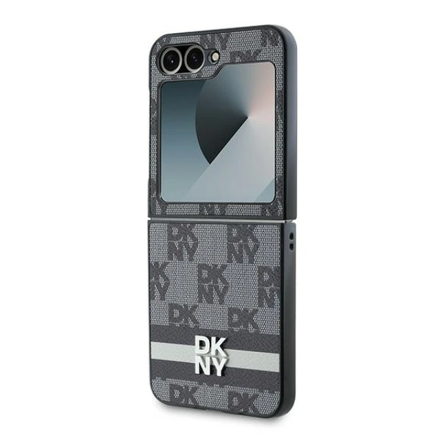 Чохол DKNY Chequered Pattern Printed Stripes для Samsung Galaxy Z Flip6 | Z Flip7 FE Black (DKHCZF6PCPTSSK)