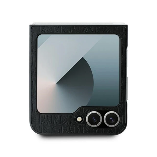 Чохол DKNY Repeat Pattern Stack Logo для Samsung Galaxy Z Flip6 / Z Flip7 FE Black (DKHCZF6PSHRPSK)