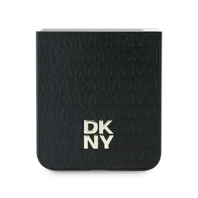 Чохол DKNY Repeat Pattern Stack Logo для Samsung Galaxy Z Flip6 / Z Flip7 FE Black (DKHCZF6PSHRPSK)