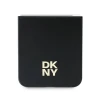 Чохол DKNY Leather Metal Stack Logo для Samsung Galaxy Z Flip6 | Z Flip7 FE Black (DKHCZF6PSMCSLK)