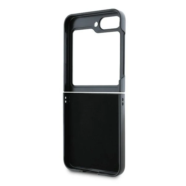 Чохол DKNY Leather Metal Stack Logo для Samsung Galaxy Z Flip6 | Z Flip7 FE Black (DKHCZF6PSMCSLK)