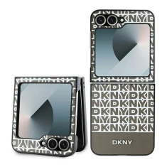 Чохол DKNY Repeat Pattern Bottom Stripe для Samsung Galaxy Z Flip6 / Z Flip7 FE Brown (DKHCZF6PSOSPW)