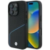 Чохол BMW Signature Leather Textured & Line для iPhone 16 Pro Black with MagSafe (BMHMP16L23RDCLK)