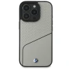 Чохол BMW Signature Leather Textured & Line для iPhone 16 Pro Grey with MagSafe (BMHMP16L23RDCLG)