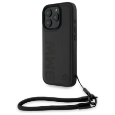 Чехол BMW Signature Leather Wordmark Cord для iPhone 16 Pro Black (BMHCP16L23RMRLK)