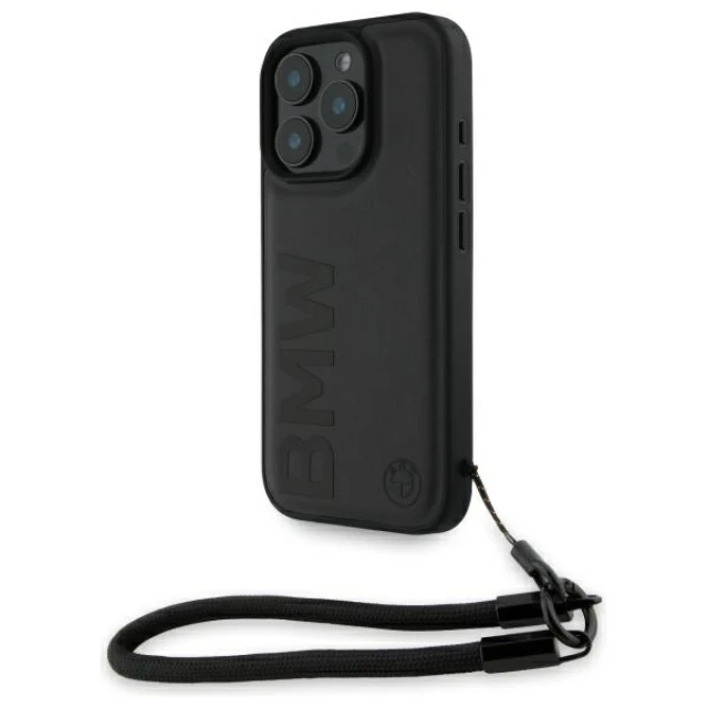 Чохол BMW Signature Leather Wordmark Cord для iPhone 16 Pro Black (BMHCP16L23RMRLK)