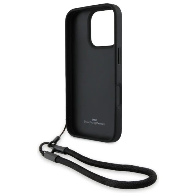 Чохол BMW Signature Leather Wordmark Cord для iPhone 16 Pro Black (BMHCP16L23RMRLK)