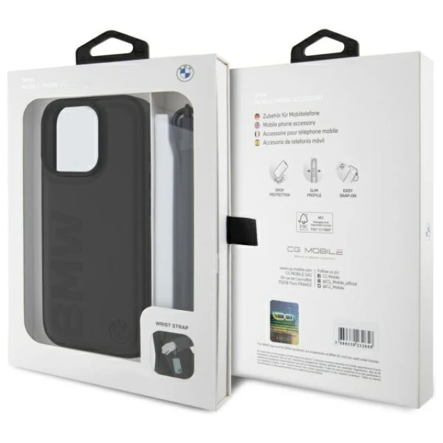 Чохол BMW Signature Leather Wordmark Cord для iPhone 16 Pro Black (BMHCP16L23RMRLK)