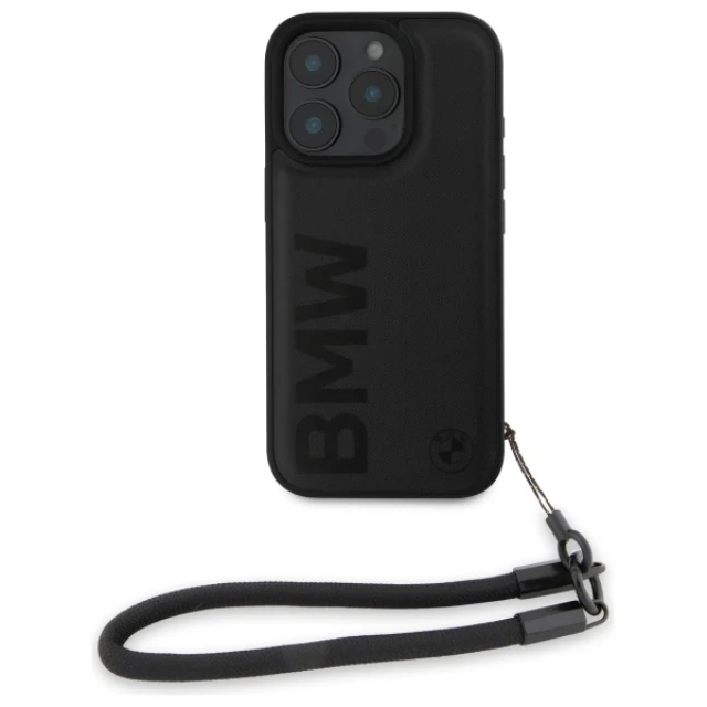 Чохол BMW Signature Leather Wordmark Cord для iPhone 16 Pro Max Black (BMHCP16X23RMRLK)