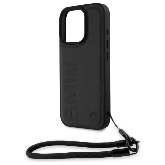 Чохол BMW Signature Leather Wordmark Cord для iPhone 16 Pro Max Black (BMHCP16X23RMRLK)