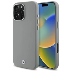 Чохол BMW Signature Wrapped Metal для iPhone 16 Pro Max Grey with MagSafe (BMHMP16X23PUFWG)