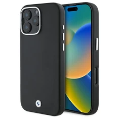 Чохол BMW Signature Wrapped Metal для iPhone 16 Pro Max Black with MagSafe (BMHMP16X23PUFWK)