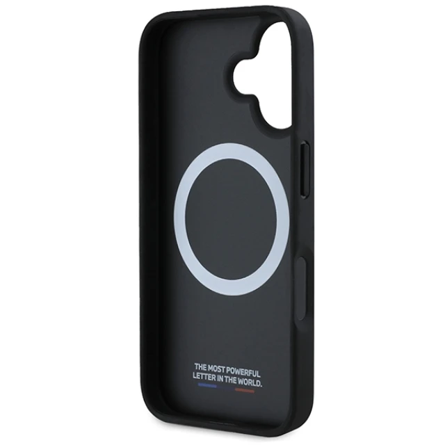 Чохол BMW M Perforated Tricolor Line для iPhone 16 Grey with MagSafe (BMHMP16S23PUPDG)