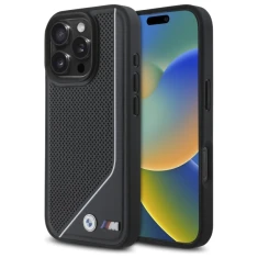 Чехол BMW Perforated Twisted Line для iPhone 16 Pro Black with MagSafe (BMHMP16L23PUCPK)