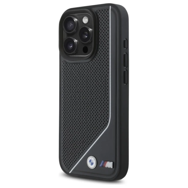 Чохол BMW Perforated Twisted Line для iPhone 16 Pro Black with MagSafe (BMHMP16L23PUCPK)