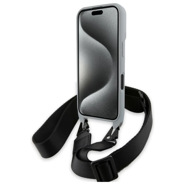Чохол BMW M Edition Carbon Stripe & Strap для iPhone 16 Grey (BMHCP16S23PSCCG)
