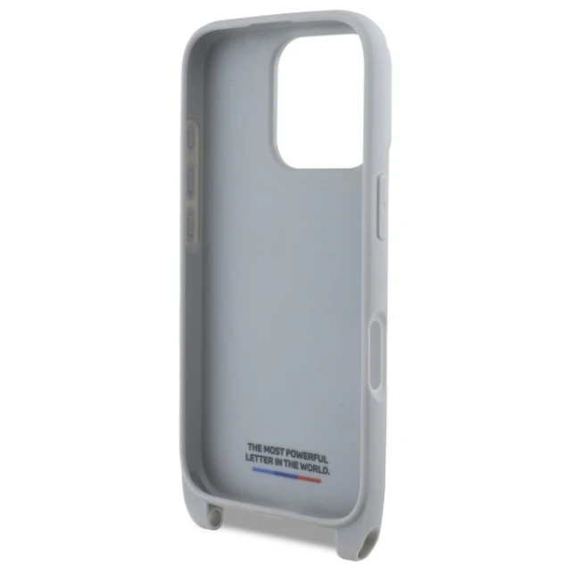 Чехол BMW M Edition Carbon Stripe & Strap для iPhone 16 Pro Grey (BMHCP16L23PSCCG)