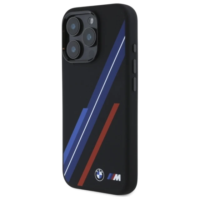 Чохол BMW Silicone Random Lines для iPhone 16 Pro Max Black with MagSafe (BMHMP16X23SSPK)