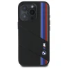Чохол BMW Silicone Cut Tricolor Lines для iPhone 16 Pro Black with MagSafe (BMHMP16L23SCUK)