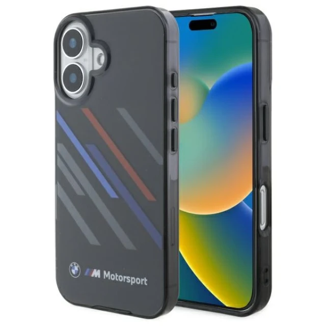 Чохол BMW Motosport IML Random Stripes для iPhone 16 Black (BMHCP16S23HTRAK)