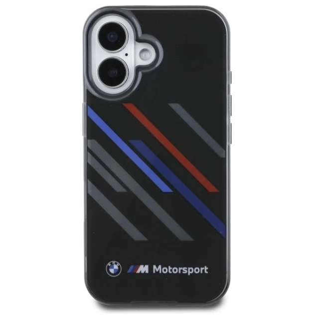 Чохол BMW Motosport IML Random Stripes для iPhone 16 Black (BMHCP16S23HTRAK)