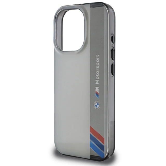 Чохол BMW Motosport IML Vertical Stripe для iPhone 16 Pro Grey (BMHCP16L23HTFEG)