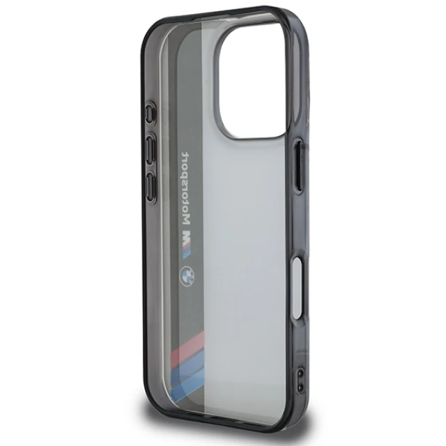 Чохол BMW Motosport IML Vertical Stripe для iPhone 16 Pro Grey (BMHCP16L23HTFEG)