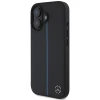 Чохол Mercedes Blue Line Leather для iPhone 16 Black with MagSafe (MEHMP16S23RURBK)