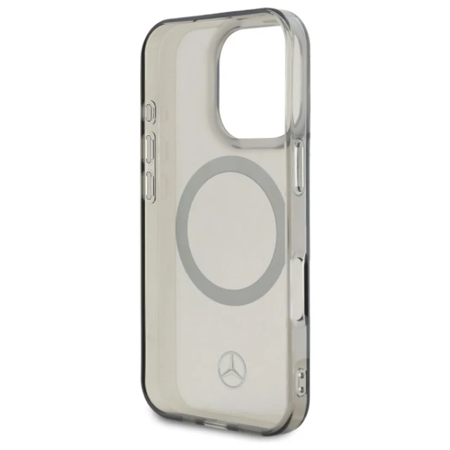 Чохол Mercedes Silver Ring для iPhone 16 Pro Black with MagSafe (MEHMP16L23HUOSK)