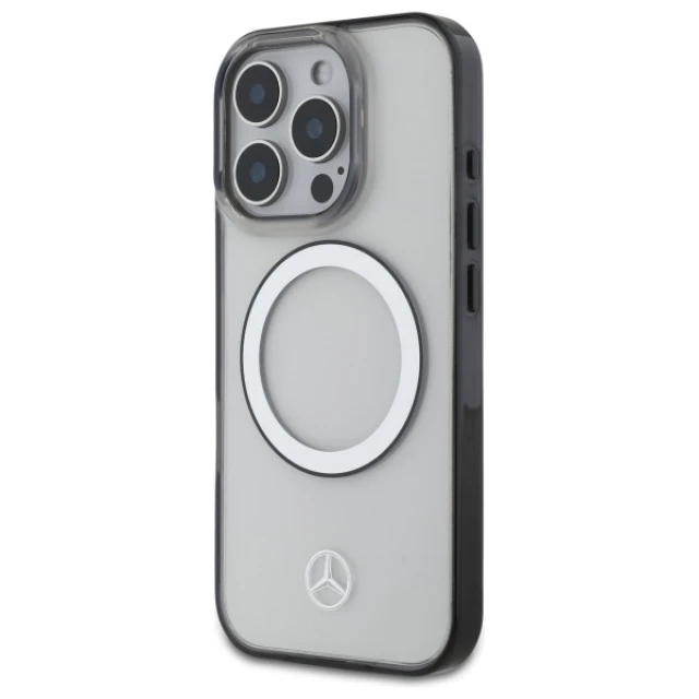 Чохол Mercedes Printed Logo для iPhone 16 Pro Transparent with MagSafe (MEHMP16L23HUOKC)