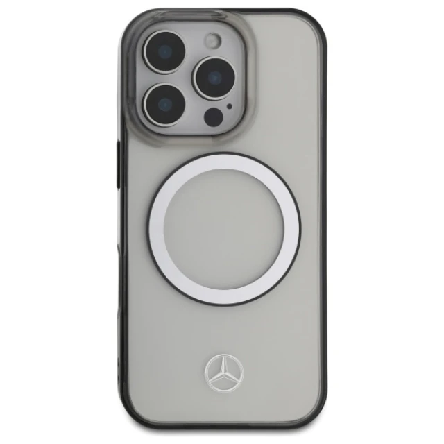 Чохол Mercedes Printed Logo для iPhone 16 Pro Transparent with MagSafe (MEHMP16L23HUOKC)