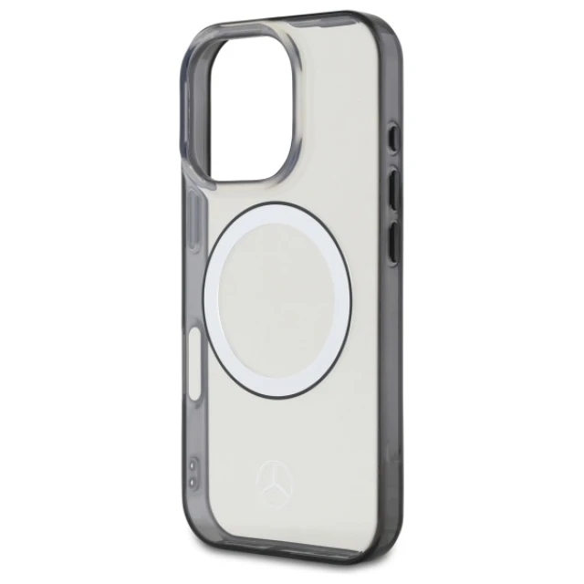 Чохол Mercedes Printed Logo для iPhone 16 Pro Transparent with MagSafe (MEHMP16L23HUOKC)