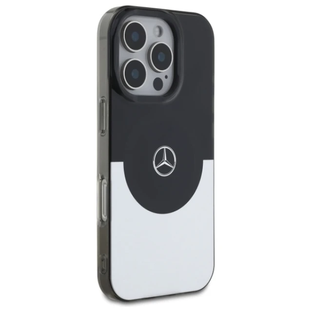 Чохол Mercedes Double Layer BiColor для iPhone 16 Pro Max Black Silver with MagSafe (MEHMP16X23HBIGK)