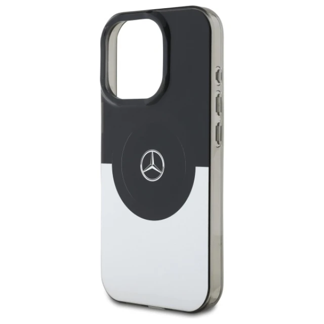 Чохол Mercedes Double Layer BiColor для iPhone 16 Pro Max Black Silver with MagSafe (MEHMP16X23HBIGK)