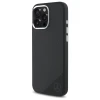 Чохол Mercedes Silicone Tonal Logo Wood Pattern для iPhone 16 Pro Black with MagSafe (MEHMP16L23SUGDK)
