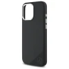 Чохол Mercedes Silicone Tonal Logo Wood Pattern для iPhone 16 Pro Max Black with MagSafe (MEHMP16X23SUGDK)