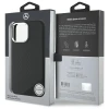 Чохол Mercedes Silicone Tonal Logo Wood Pattern для iPhone 16 Pro Max Black with MagSafe (MEHMP16X23SUGDK)