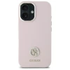 Чохол Guess Silicone Logo Strass 4G для iPhone 16 Pink (GUHCP16SM4DGPP)