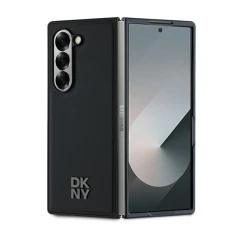 Чохол DKNY Magsafe Plain Leather Metal Stack Logo для Samsung Galaxy Z Fold6 Black with MagSafe (DKHMZFD6PSMCSLK)