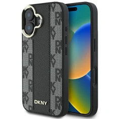 Чохол DKNY Checkered Pattern для iPhone 16 Black with MagSafe (DKHMP16SPCPVSLK)