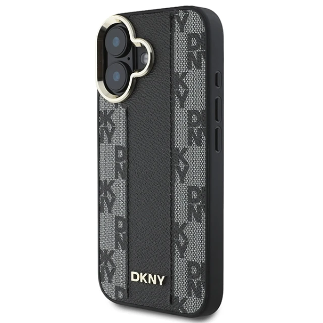 Чехол DKNY Checkered Pattern для iPhone 16 Black with MagSafe (DKHMP16SPCPVSLK)