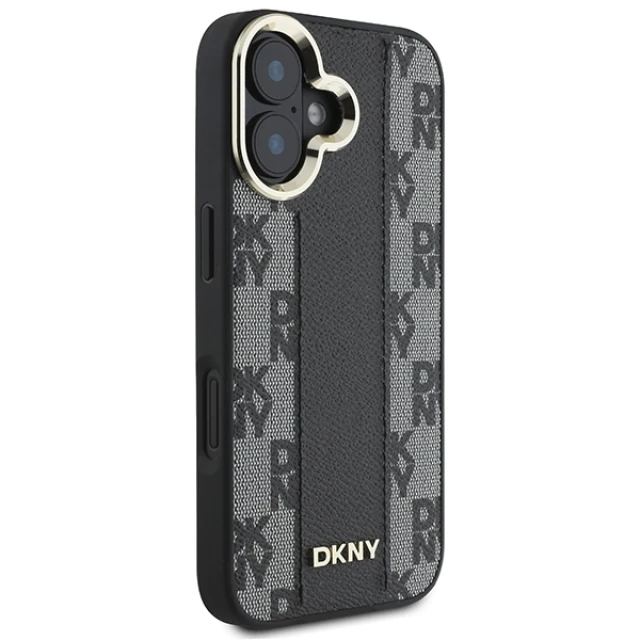 Чехол DKNY Checkered Pattern для iPhone 16 Black with MagSafe (DKHMP16SPCPVSLK)
